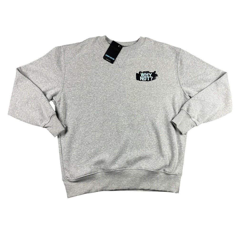 Why Not ? Graphic Shirt Ultra Soft Sweatshirt Adult L Grey Fleece Positivity